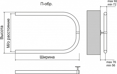 Эконом П-обр AISI 32х2 500х500 Полотенцесушитель  TERMINUS Нижний Тагил - фото 3