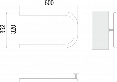 П-обр AISI 32х2 320х600 Полотенцесушитель  TERMINUS Нижний Тагил - фото 3