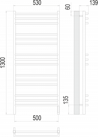 Соренто П15 500х1300 электро (sensor quick touch) Полотенцесушитель  TERMINUS Нижний Тагил - фото 3