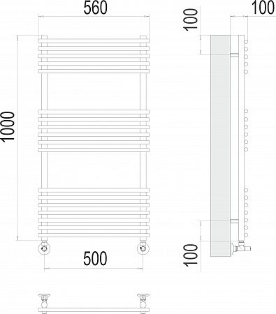 Ватра П18 500х1000 Полотенцесушитель  TERMINUS Нижний Тагил - фото 3