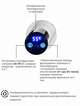 Рондо П2 350х760 электро Полотенцесушитель TERMINUS Нержавеющая сталь Нижний Тагил - фото 5