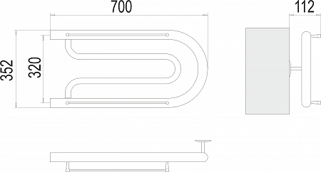 Фокстрот БШ 320х700 Полотенцесушитель  TERMINUS Нижний Тагил - фото 3